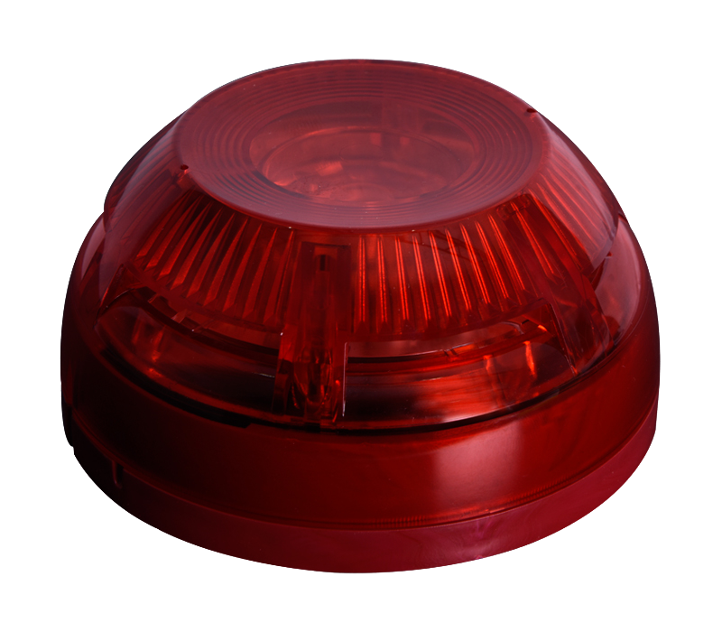 Conventional Fire Alarm Sounder With Strobe, RED